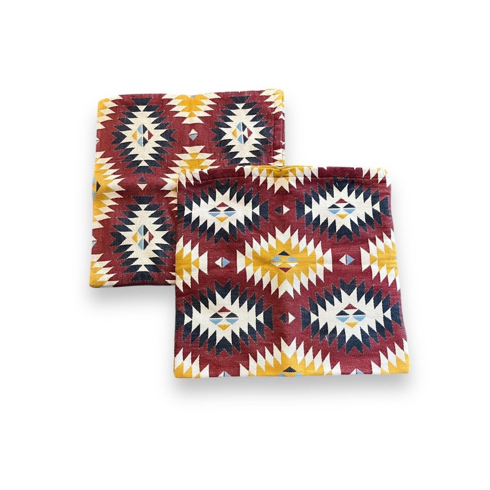 2X Ikea Pillow Cover Fransine Southwest Aztec Throw Accent Decor Wool 20x20